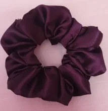 L satin wine scrunchie
